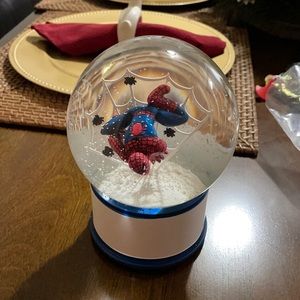 COPY - Pottery Barn Spider-Man Christmas Ball with snow and light
